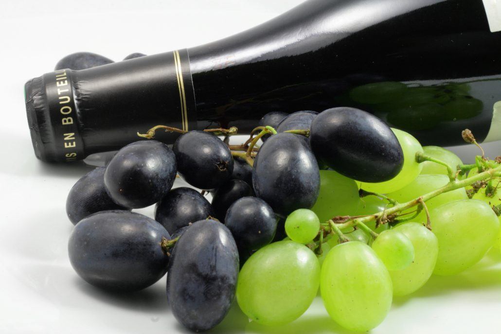 Grapes and wine