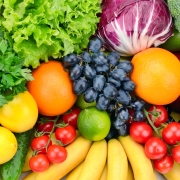 fresh fruits and vegetables background