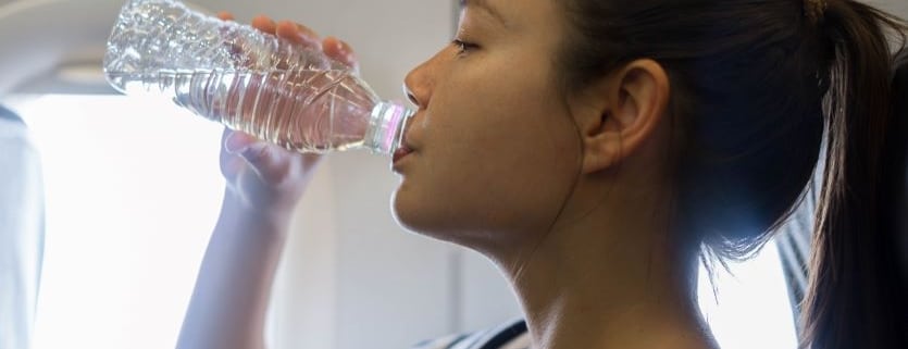 staying hydrated on airplane