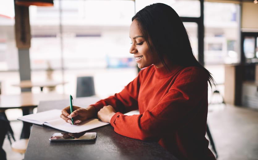 female writing goals